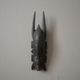 Carved wooden mask, vintage tribal decoration object, African art