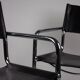 Paire de chaises Matteo Grassi MG5 cuir noir et chrome