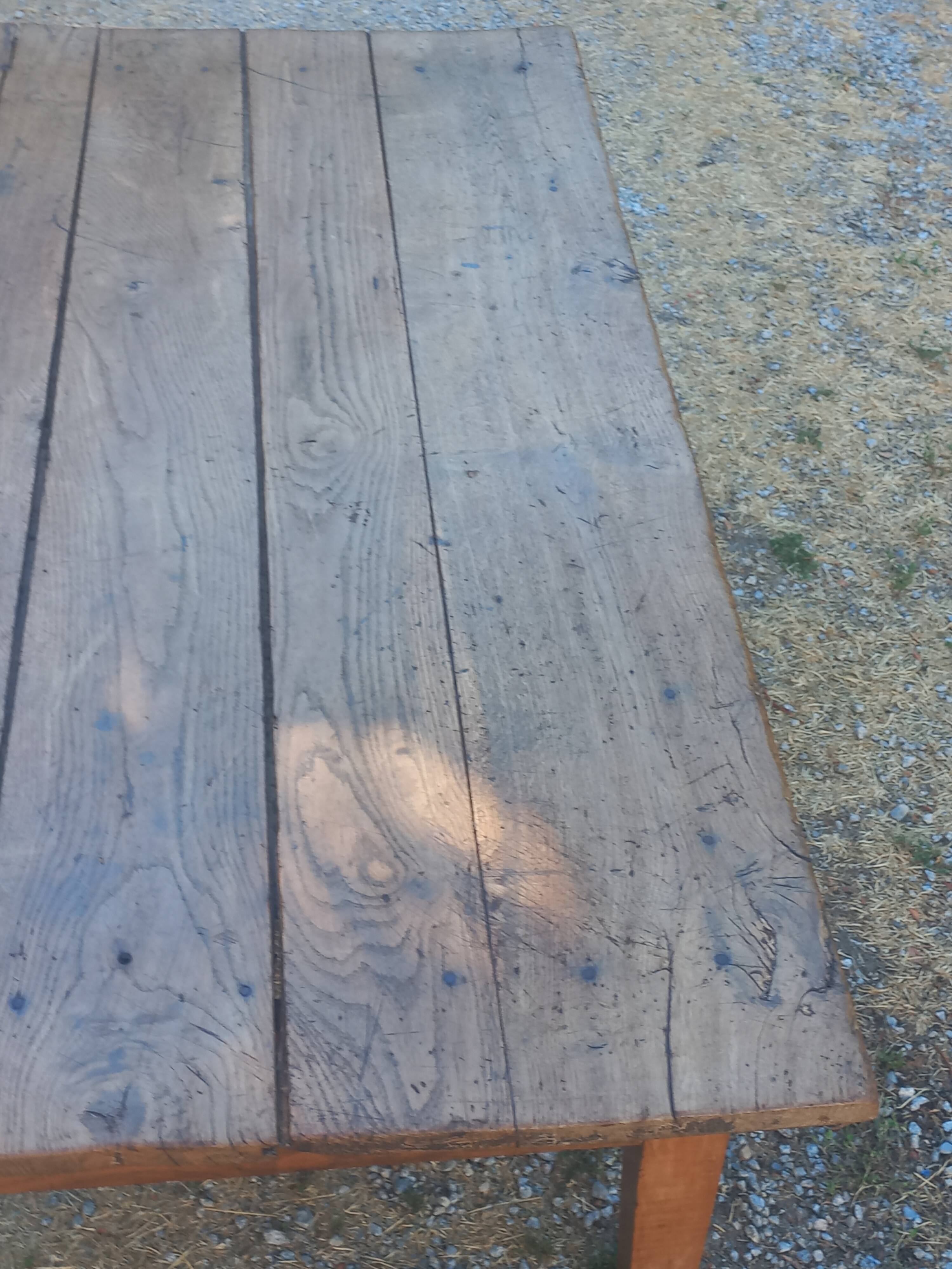 19th-century oak farmhouse coffee table 149cm