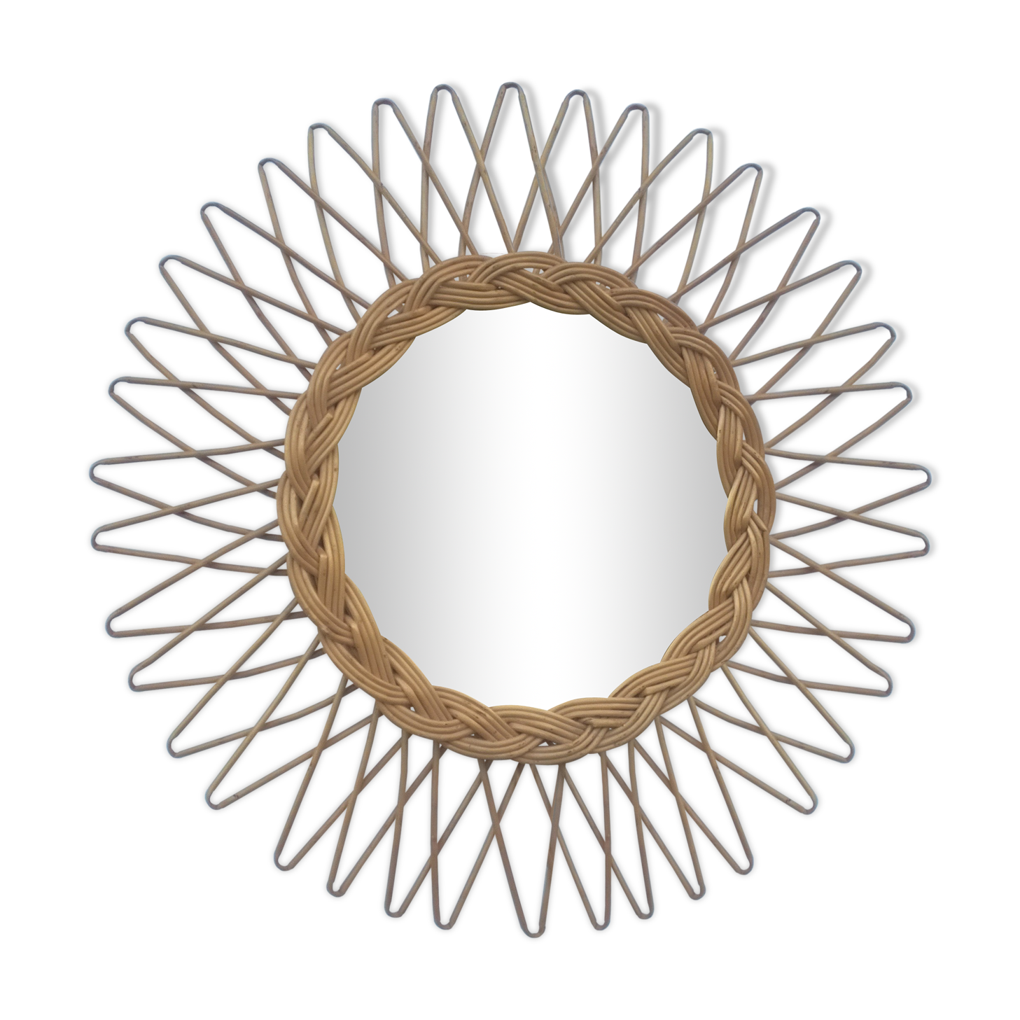 Mirror sun rattan 40cm