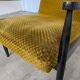 Vintage Yellow Fabric Armchair: Mid-Century Modern Lounge Chair