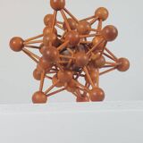 Vintage Mid Century wooden structural atomic model danish scandi