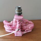 Vintage 50s lamp in pink ceramic
