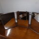 Old tryptic barber mirror