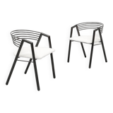 Ensemble de chaises de salle à manger postmodernes des années 1980