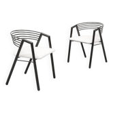 Ensemble de chaises de salle à manger postmodernes des années 1980