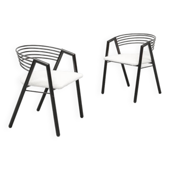 Ensemble de chaises de salle à manger postmodernes des années 1980
