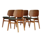 Model 155 Shell Chairs by Børge Mogensen for Søborg Møbelfabrik. Denmark