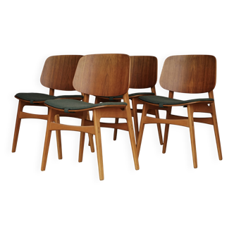 Model 155 Shell Chairs by Børge Mogensen for Søborg Møbelfabrik. Denmark
