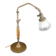 Vintage Brass And Glass Table Lamp, 1930s