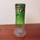 Antique Legras vase – green and transparent with polychrome enamel – Art Nouveau