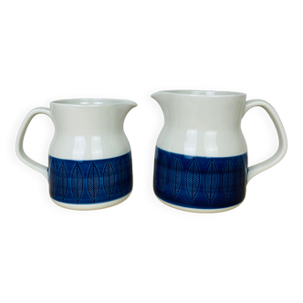 2 pichets carafe céramique Koka par Rörstrand Suède, scandinave