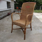 Vintage rattan armchair