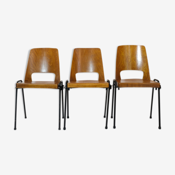 Trio of Baumann chairs from the 50