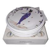 6 assiettes à dessert Villeroy et Boch design 1900