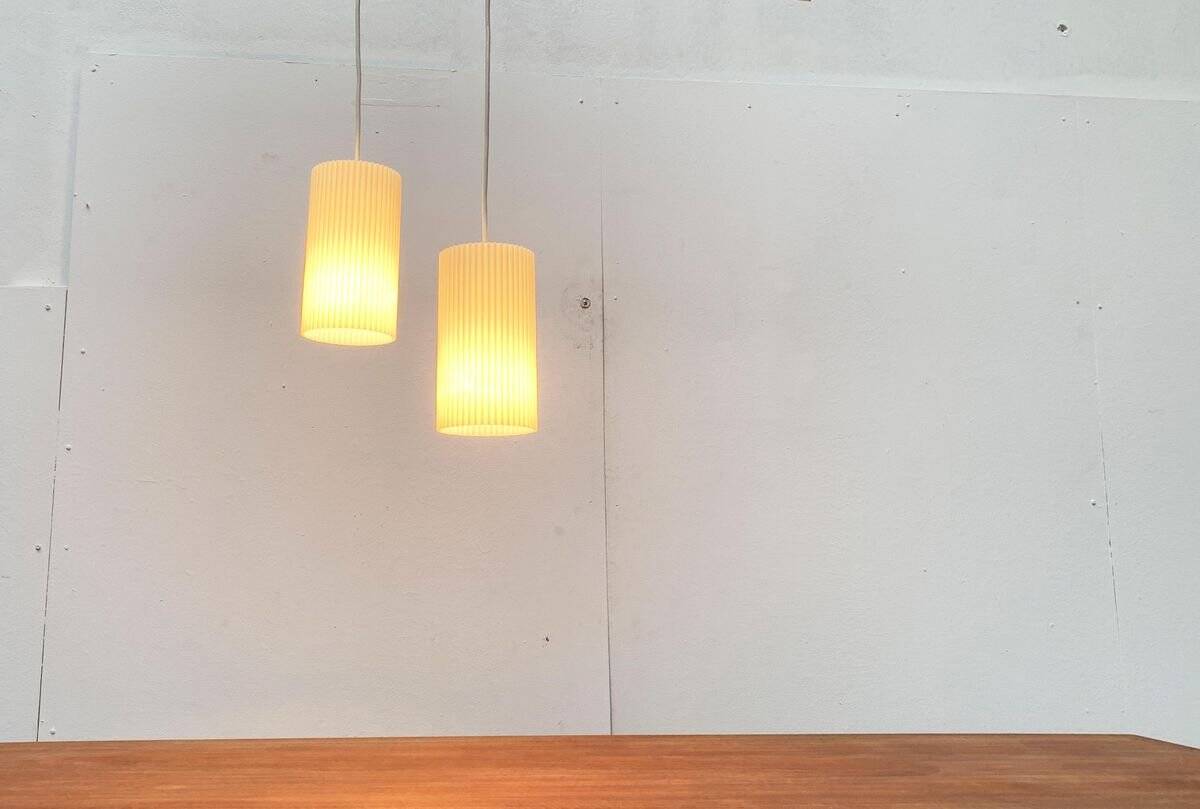 Modern mid-century German plastic suspension by Erco.