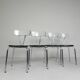 Ensemble de 4 chaises de salle à manger en Formica, années 1960