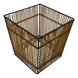 Vintage Rohe Noordwolde rattan basket by Dirk van Sliedrecht 60's Design