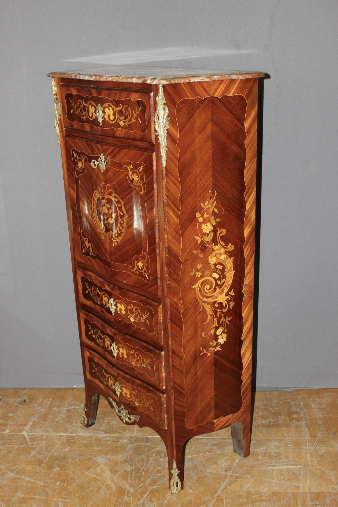 Louis XV style secretary stamped A. Monin, late 19th century