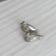 Silver plated duck shaped salt and pepper shakers