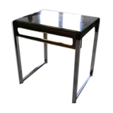 Side table smoked plexi vintage chrome