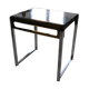 Table d'appoint plexi fumé chrome vintage