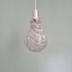 Smoked Murano glass pendant with white spirals, 1970s