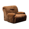 Armchair in brown fabric 70