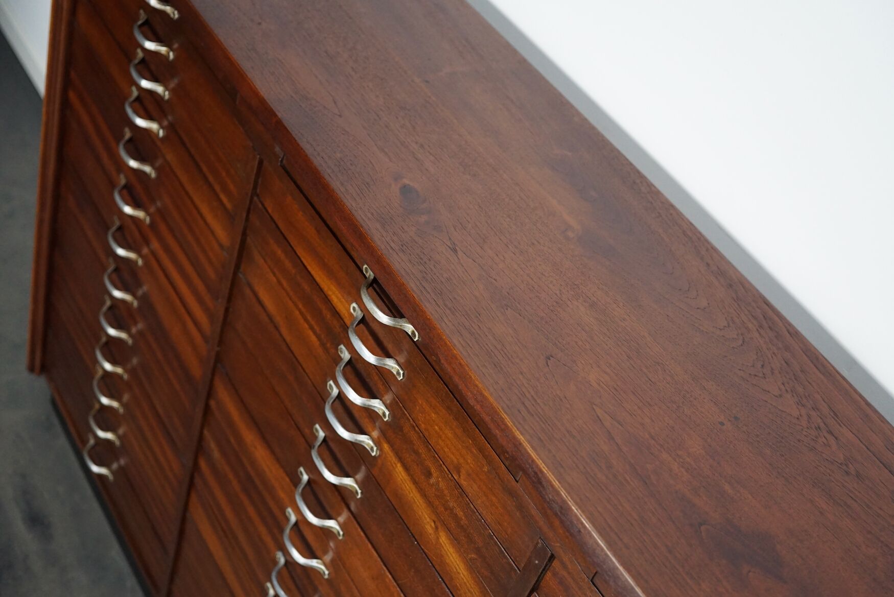 Vintage dutch mahogany jewelers / watchmakers cabinet, circa 1930