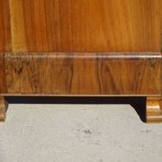 Walnut and walnut burl commode in Louis Philippe style.