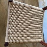 Scandinavian chair in teak and Danish rope