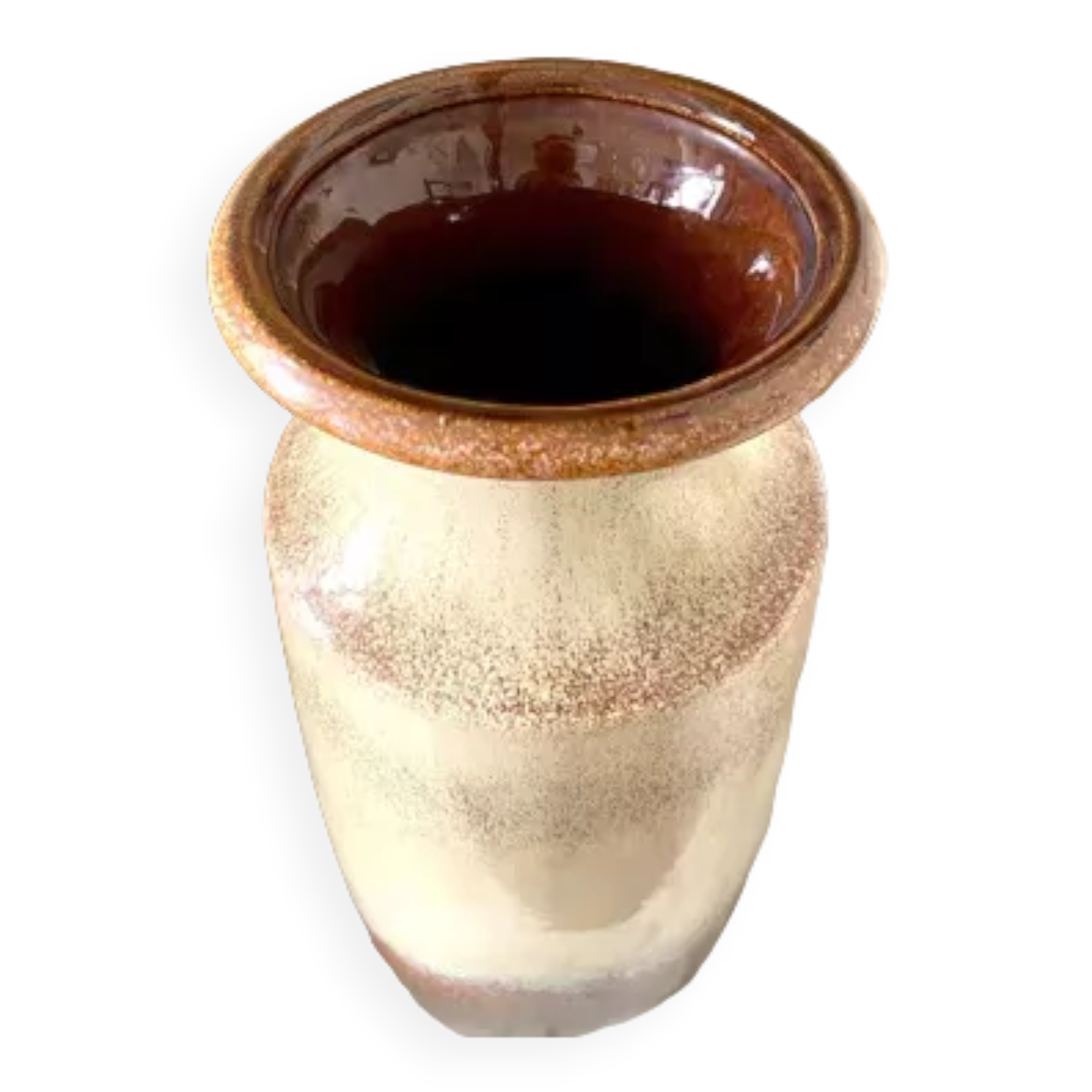 PRODUCT POP UP CHRISTMAS 2022 - W. Germany vase in brown glazed ceramic