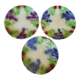 3 plates Sarreguemines in slip
