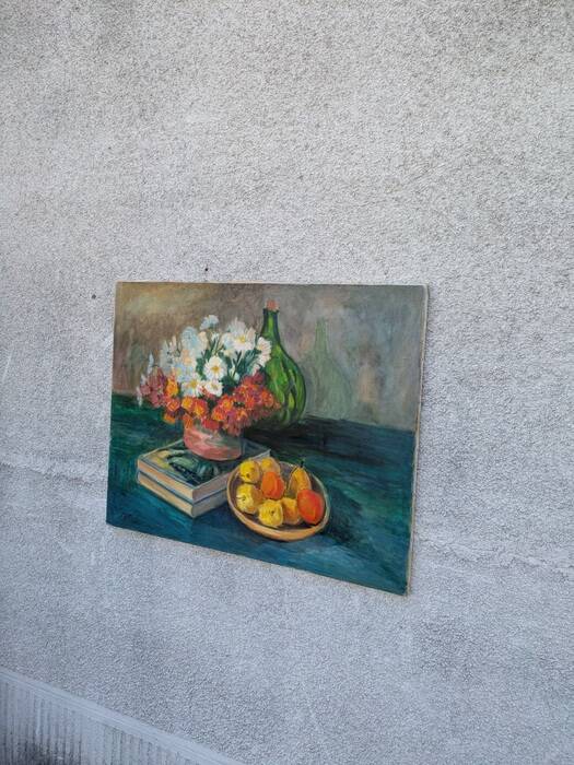 Oil on canvas, still life