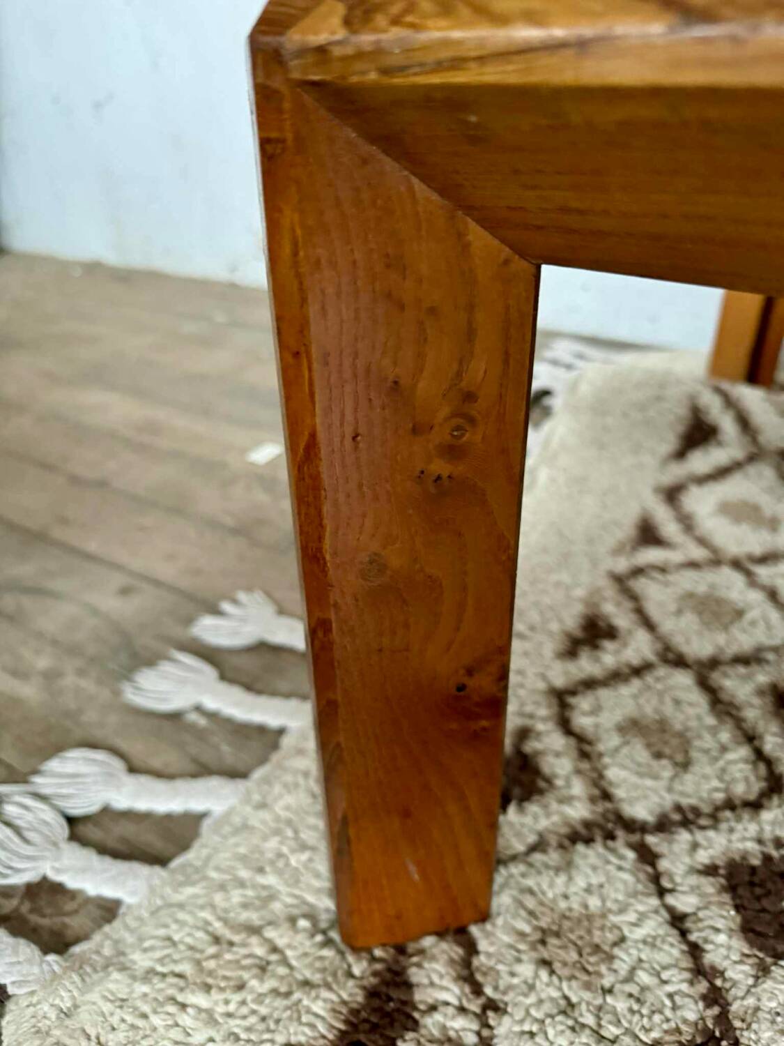 Vintage light wood coffee table from the 1960s