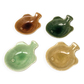 Set of four vintage ceramic fish bowls and ramekins