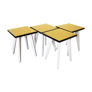 lot 4 tabourets bois