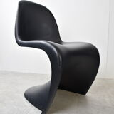 Black panton dining chairs, set of 8