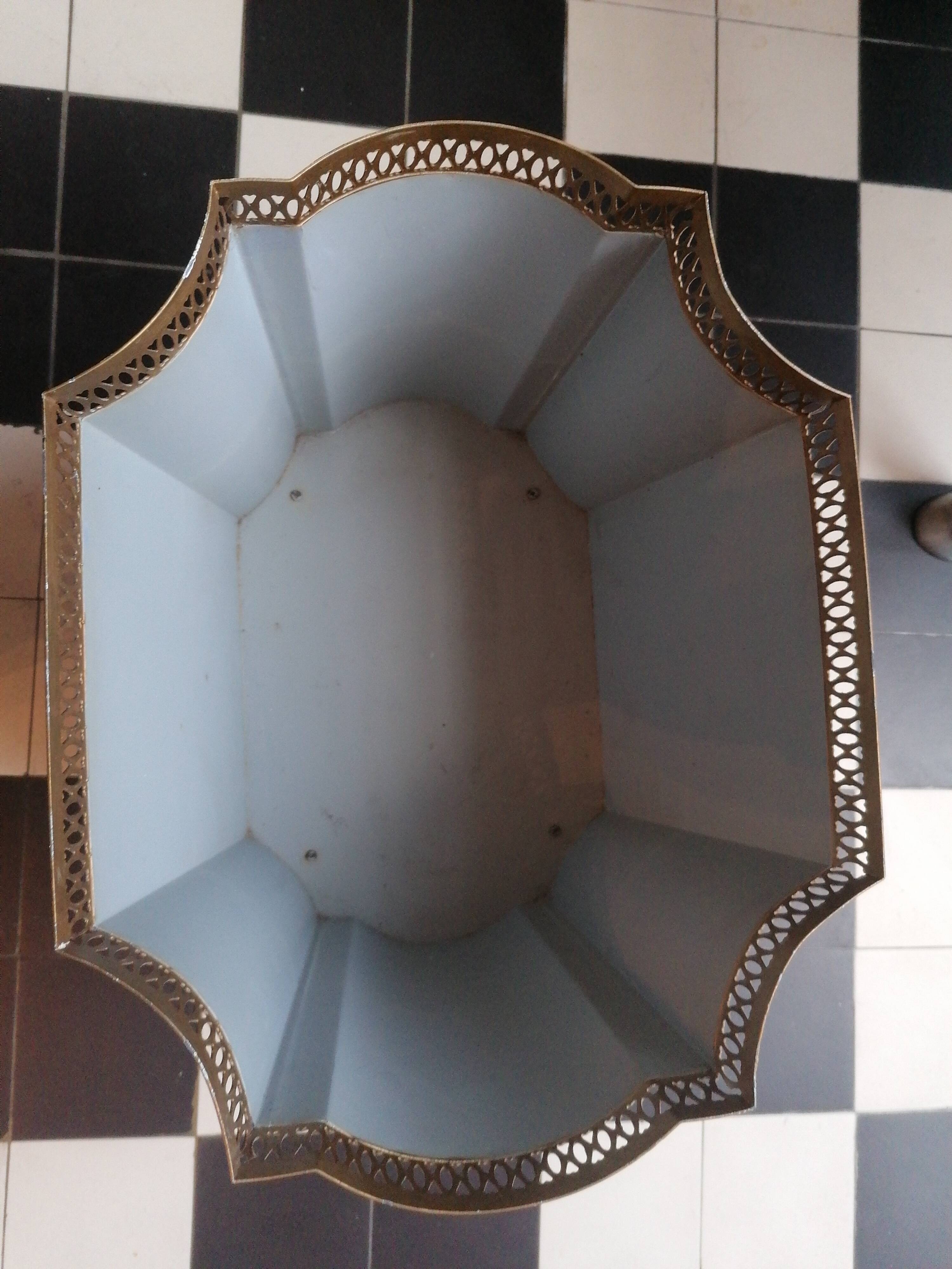 indoor planter made of painted sheet metal