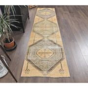 1970s Turkish Oushak Wool Runner Rug 78x319