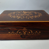 Old book box or mail inlaid decoration "work" sb