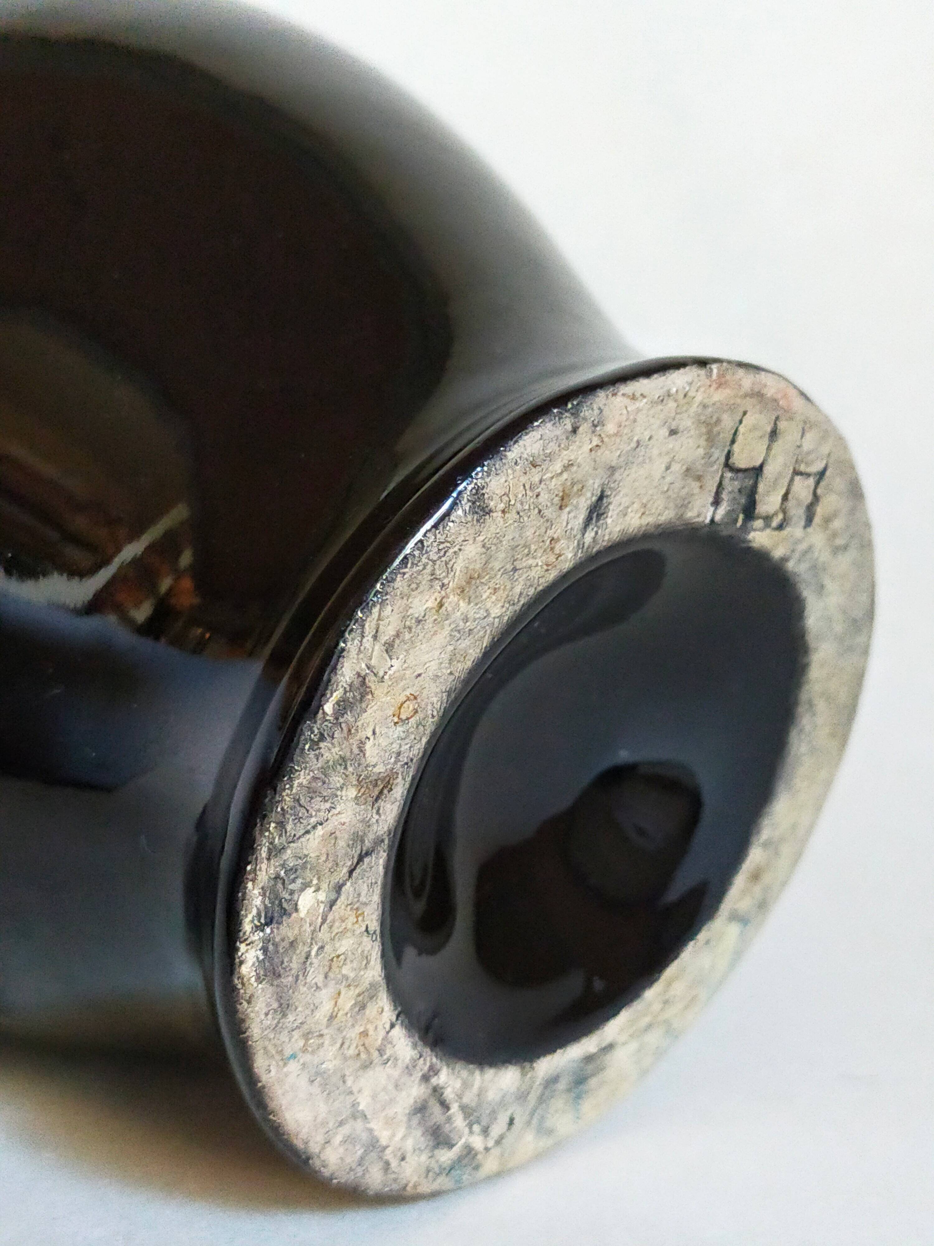 Bicolor pitcher of the Norman Potteries of Louviers 50s