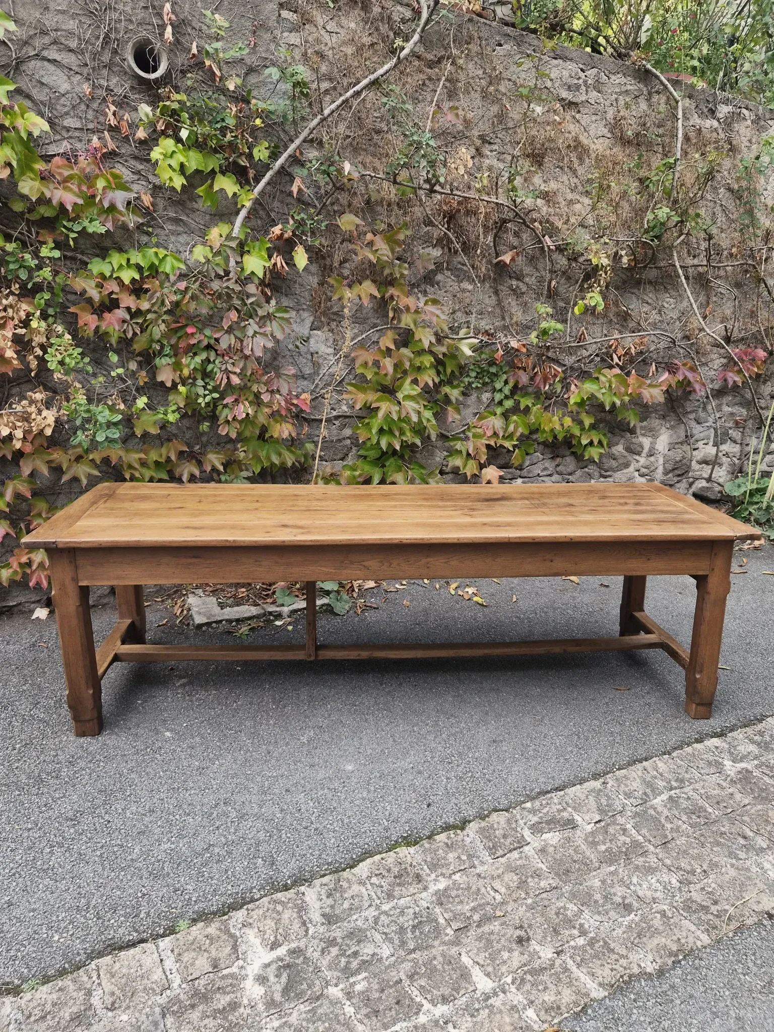 Old farmhouse table in oak, 18th century – Auvergne, France