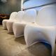 4 fauteuils style Panton blanc