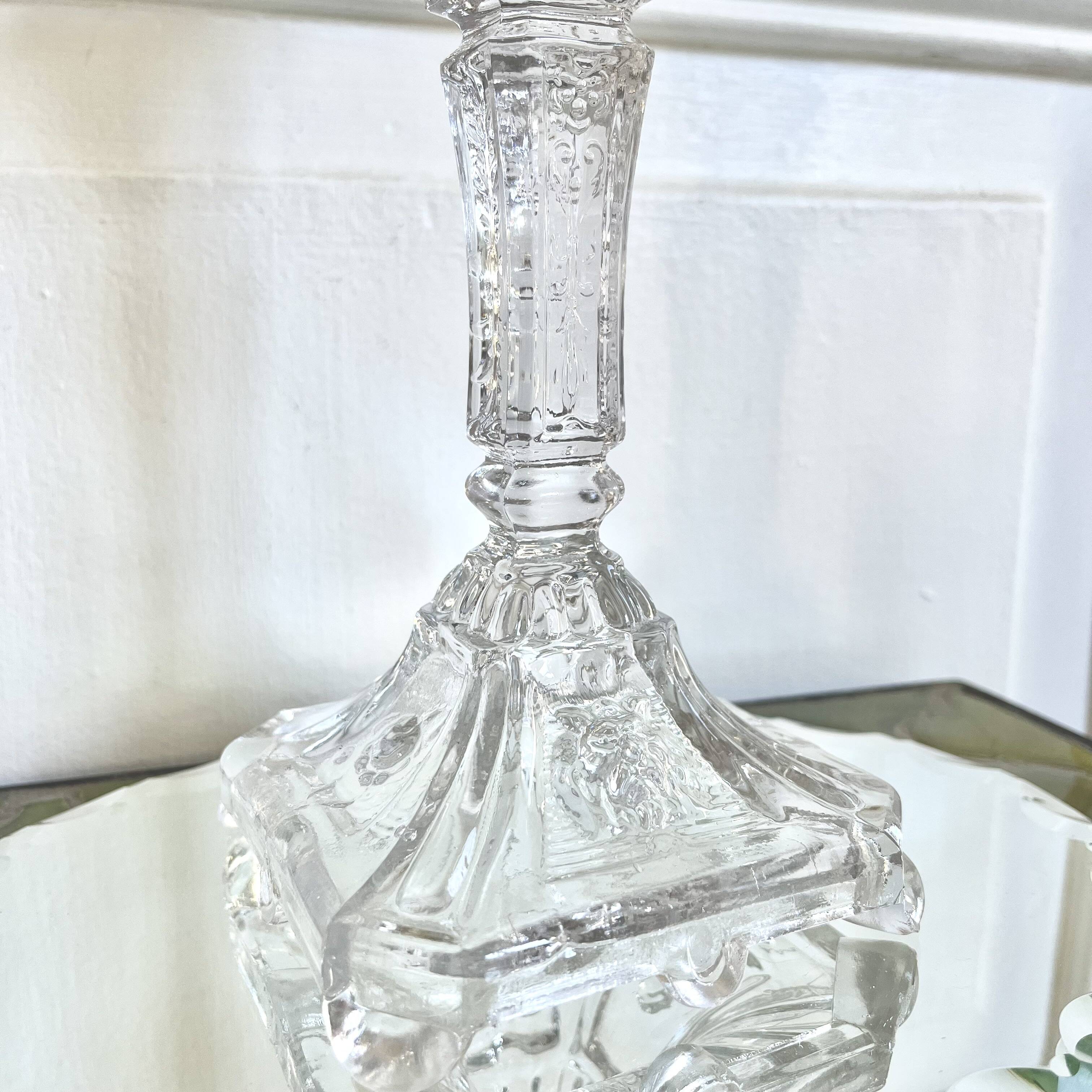 Portieux molded glass candle holder