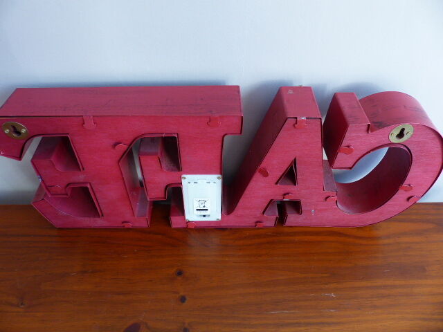 Letters bright vintage cafe red metal