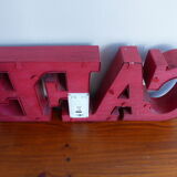 Letters bright vintage cafe red metal