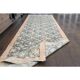 1970s Vintage Turkish Oushak Handmade Wool Cotton Gray Area Rug 95x329