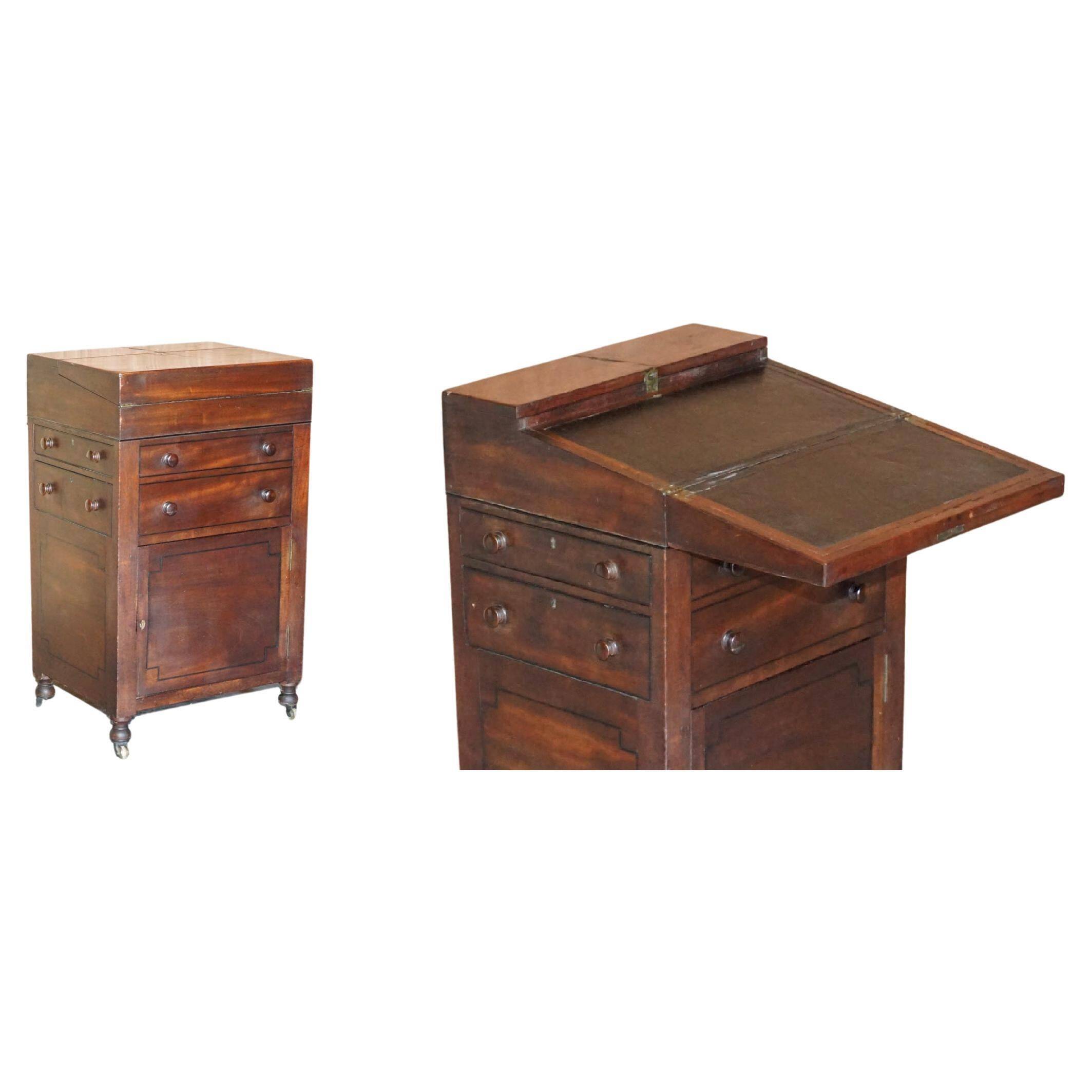 Victorian antique military writing desk