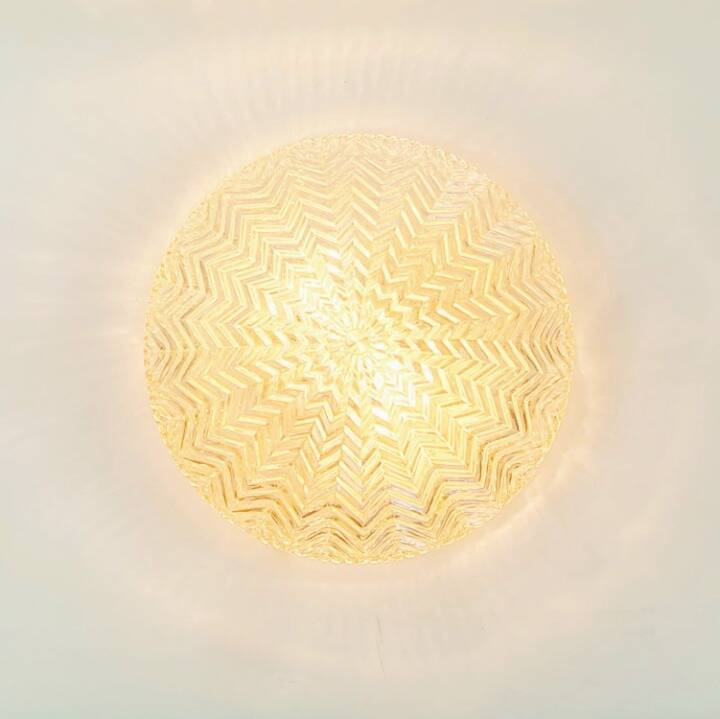 Mid-Century/Art Deco Geometric Glass Ceiling Light from Limburg, 1970s